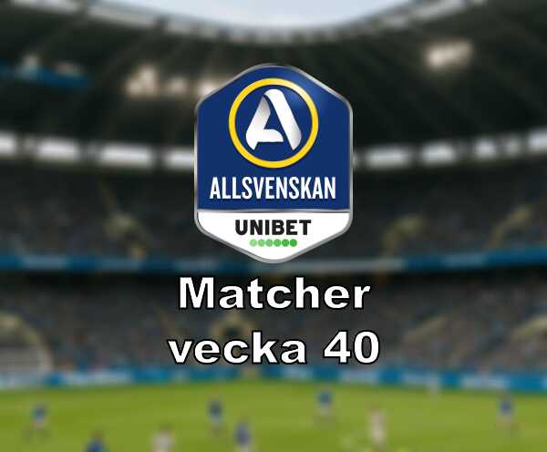 Allsvenskan i vecka 40 omgang 25 26 med mjallby elfsborg