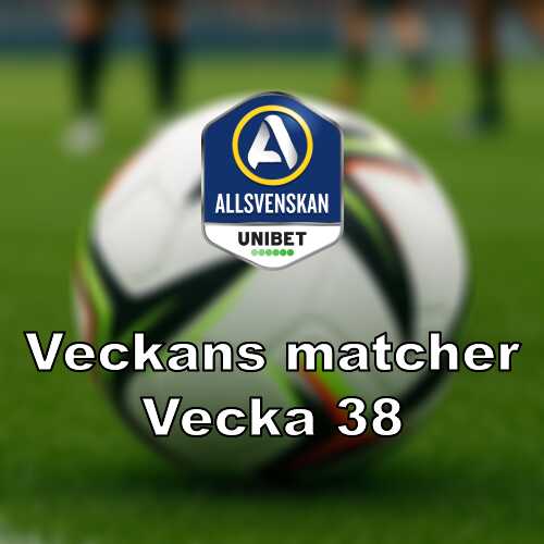 Vecka 38 i allsvenskan tva derbyn och viktiga poang