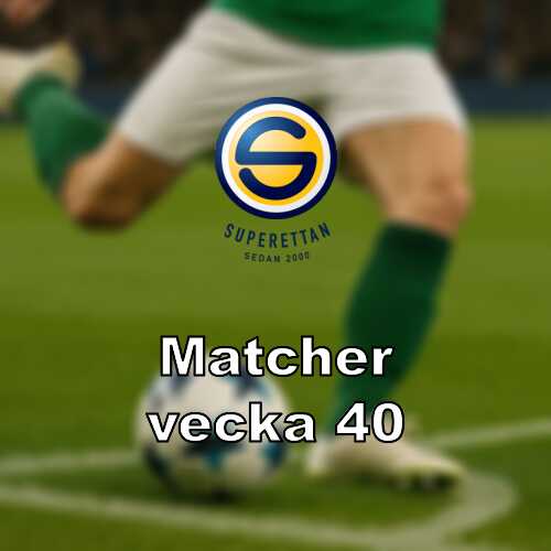 Vecka 40 i superettan omgang 25 och 26 med nyckelmoten