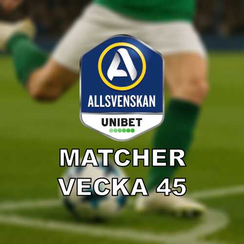 Vecka 45 i allsvenskan omgang 29 och full omgang 30