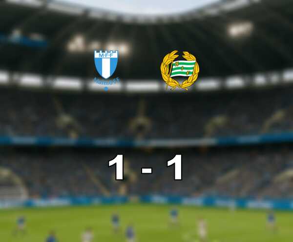 Oavgjort mellan malmo ff och hammarby pa eleda stadion
